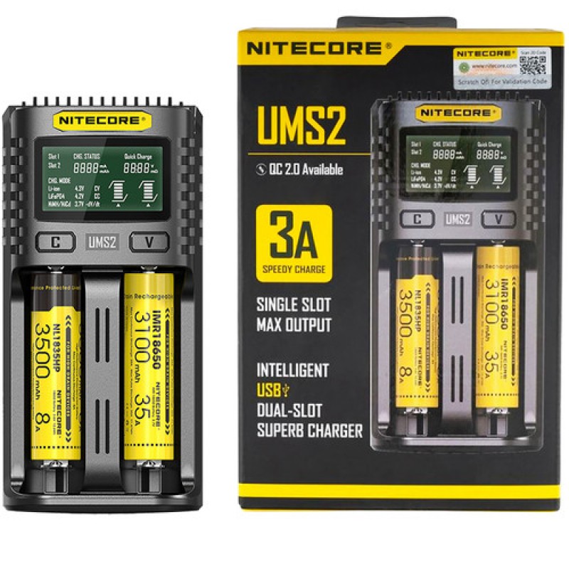 NITECORE UMS2 Dual-Slot Intelligent Charger