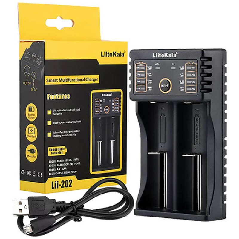 LiitoKala Lii-202 USB Battery Charger